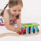 Bigjigs houten rails - wasstraat voor treinen
