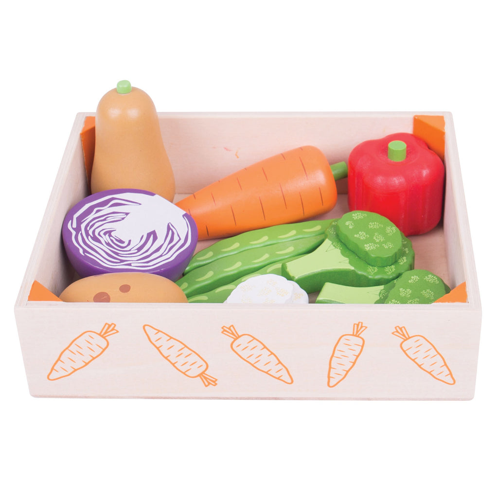 Bigjigs Toys - Bigjigs Toys - houten groentekistje