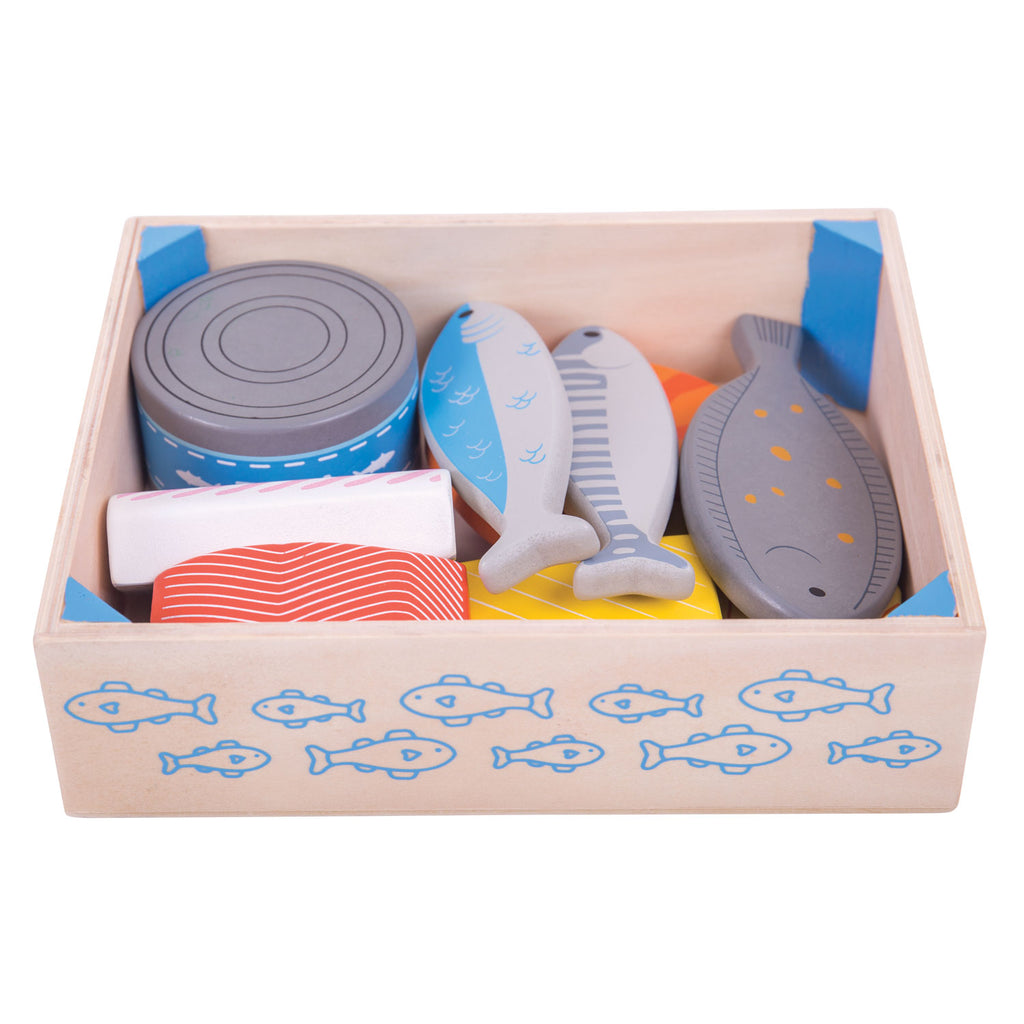 Bigjigs houten kistje met vis