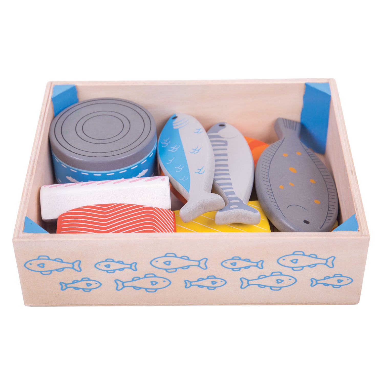 Bigjigs houten kistje met vis