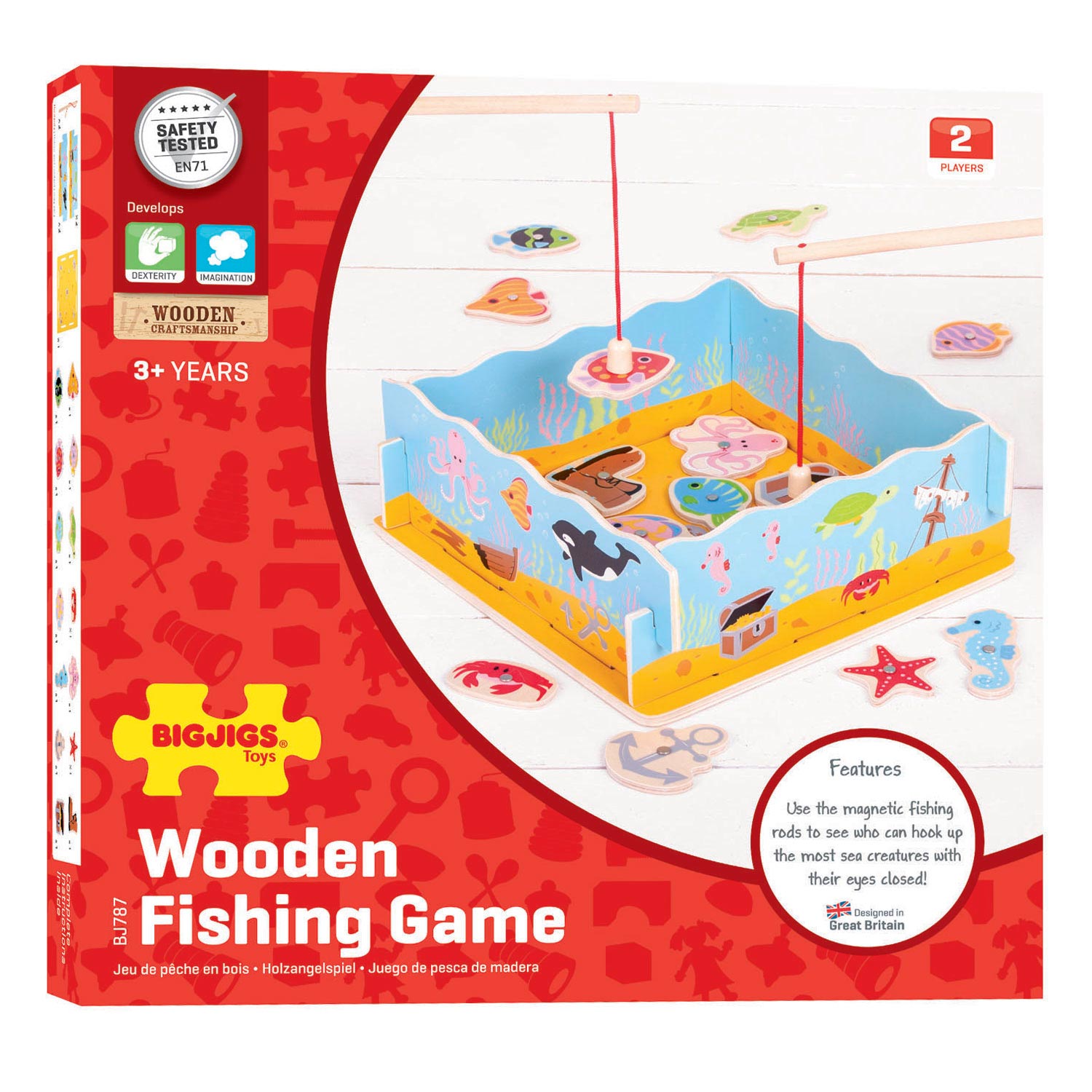 Bigjigs houten magnetisch visspel