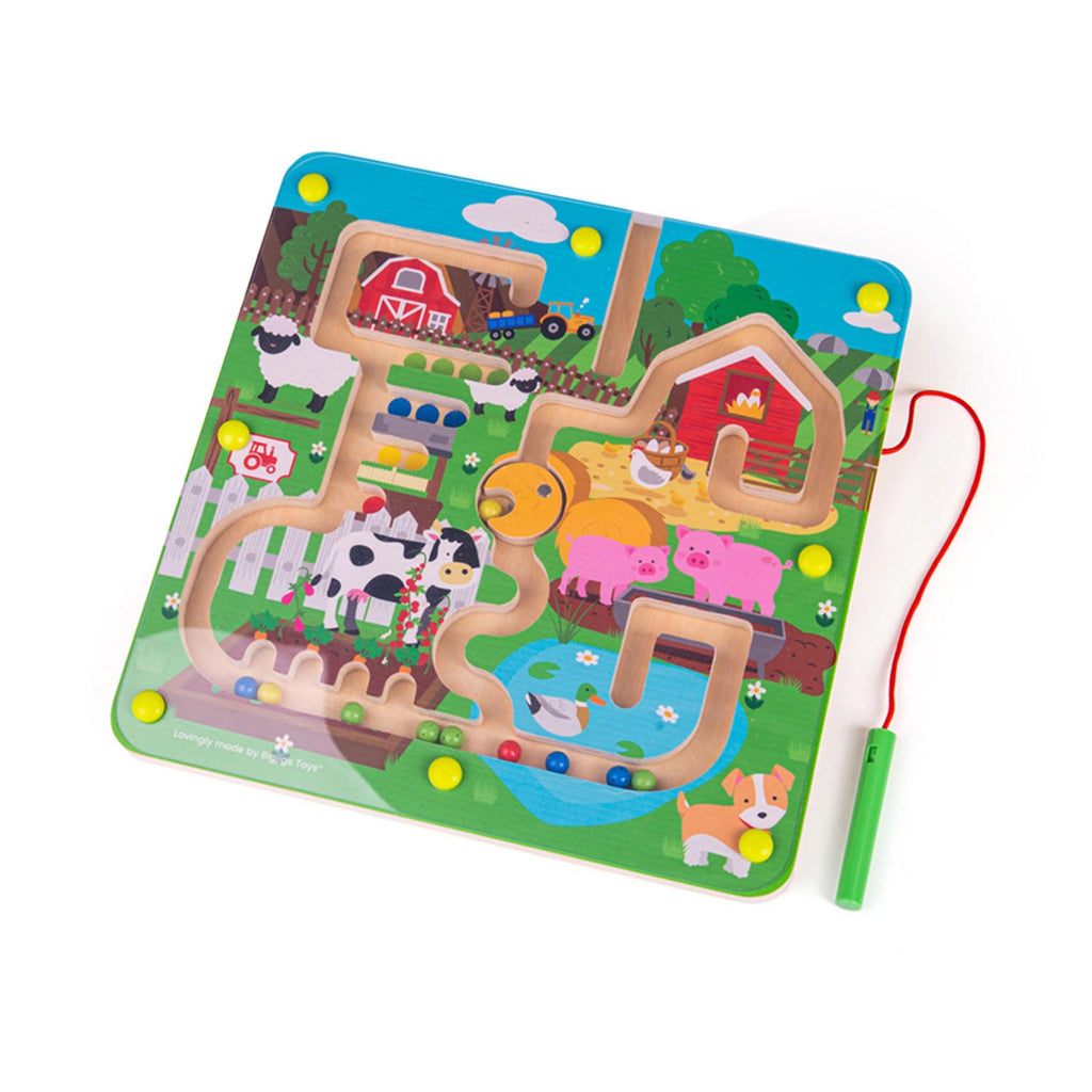Bigjigs magnetische doolhof spel - boerderij