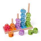 Bigjigs toys bigjigs houten stapelspel bloemen, 16dlg.