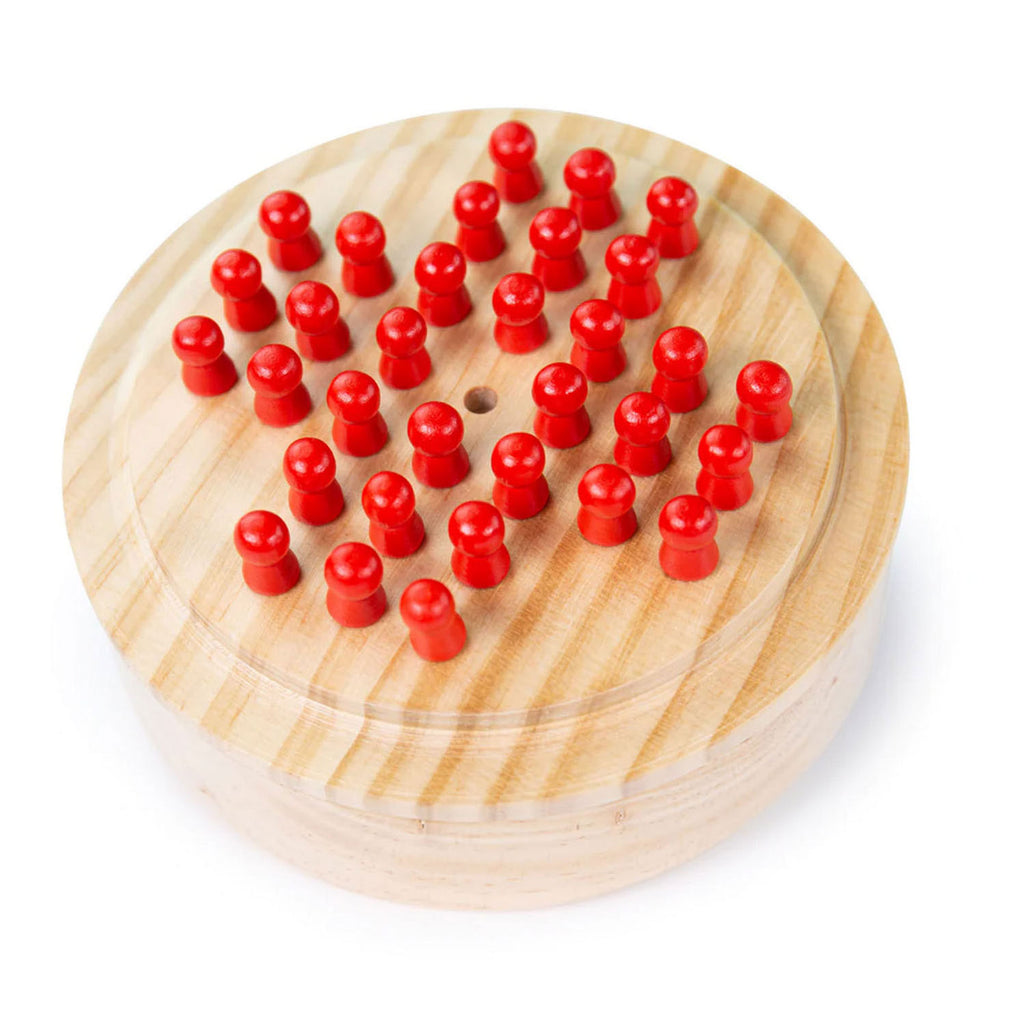 Bigjigs mini solitaire houten spel