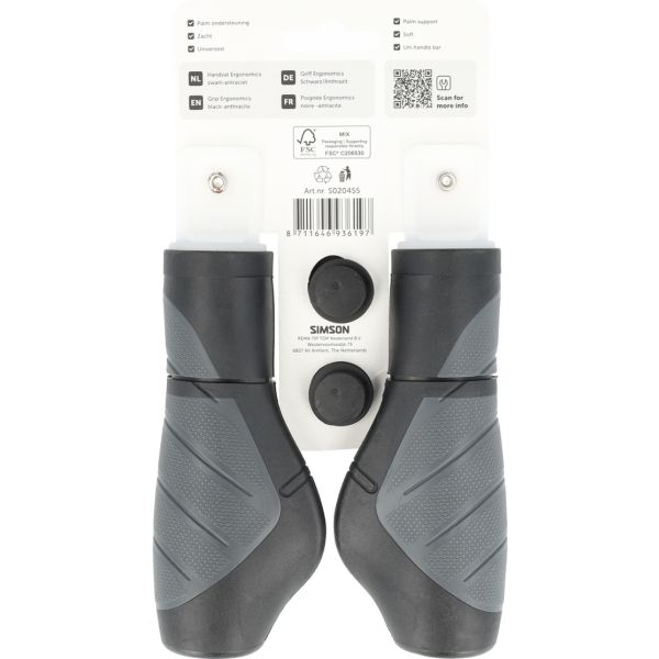 Simson - handvatten ergonomics zwart-antraciet