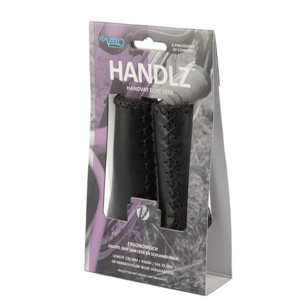 Velo Handle Leather Ergo 92/135 mm noir