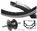 Kgs achterwiel 28 inch 622 zw zilv nexus 7 rollerbrake velgrem
