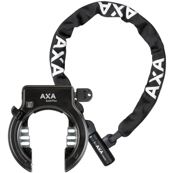 Set Serrure à anneau AXA Solid Plus + AXA Linq City 100 - noir