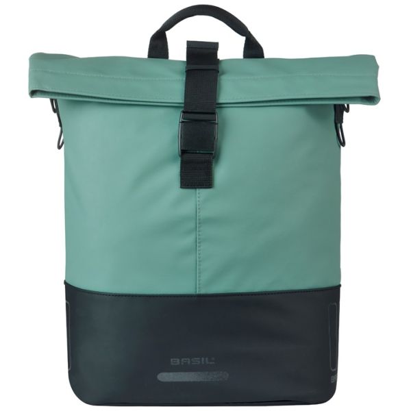 Basil tas cove shopper groen zwart | mik hooks | 16l
