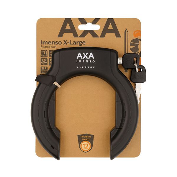 Axa - Ringslot imenso x large retractable - zwart