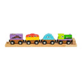 Bigjigs houten monster-trein, 4dlg.