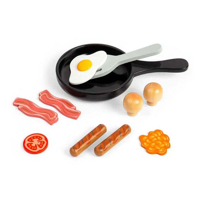 Bigjigs houten ontbijtset, 11dlg.