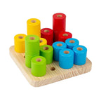 Bigjigs houten wankel-pinnenbord, 17dlg.