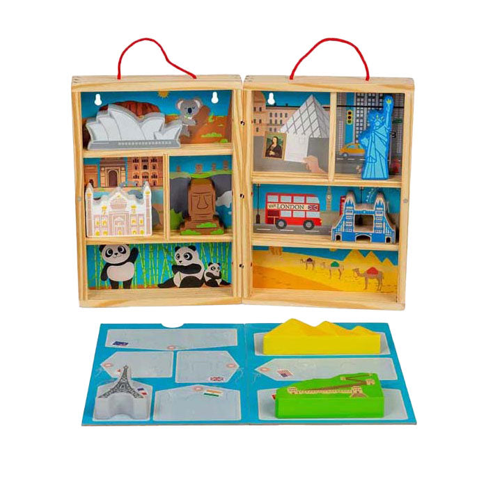 Bigjigs houten reis speelset, 10dlg.
