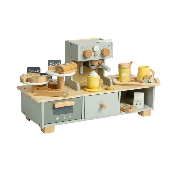 Bigjigs - Bigjigs houten koffiecorner speelset 32dlg.