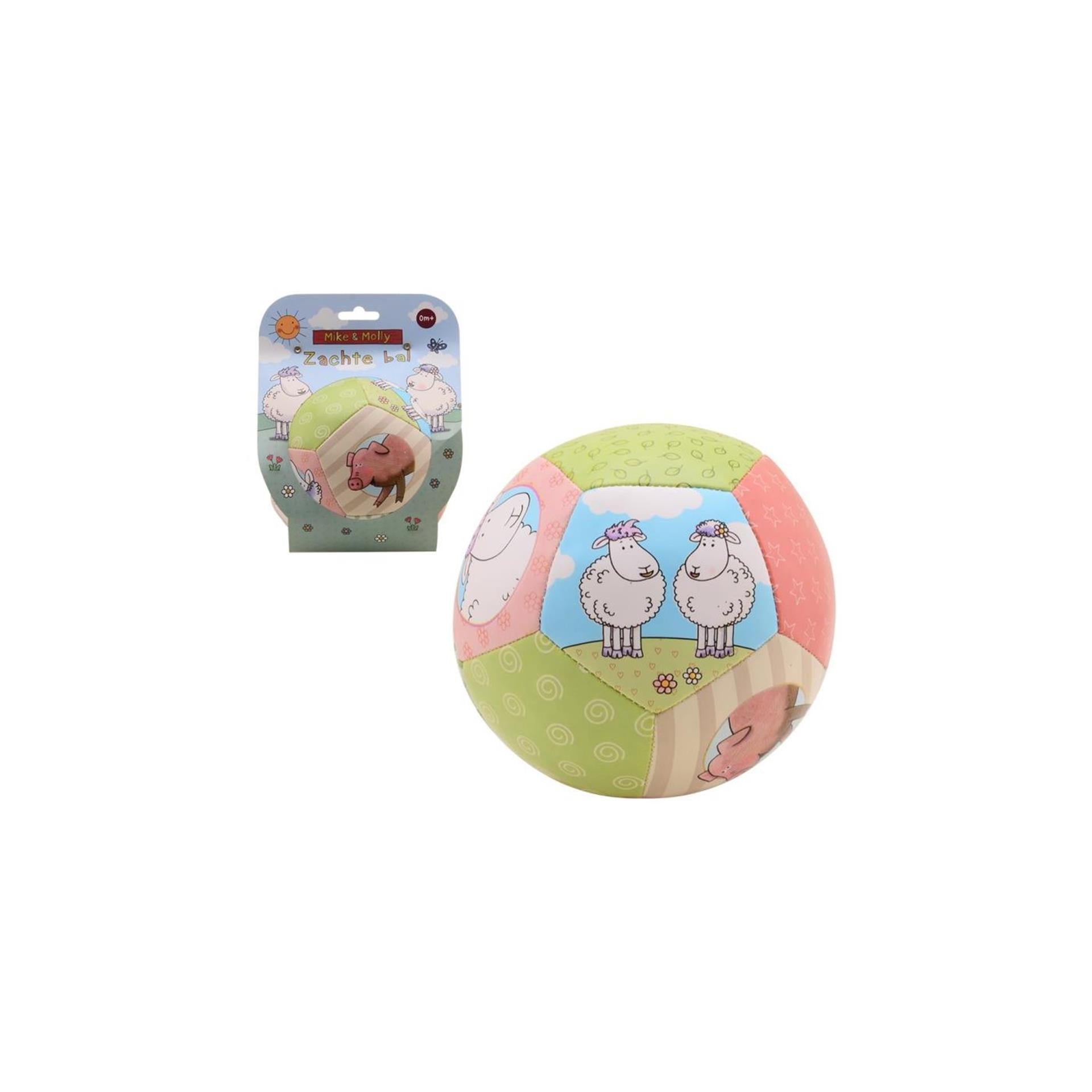 Johntoy - Johntoy Mike & molly zachte bal in zachte kleur
