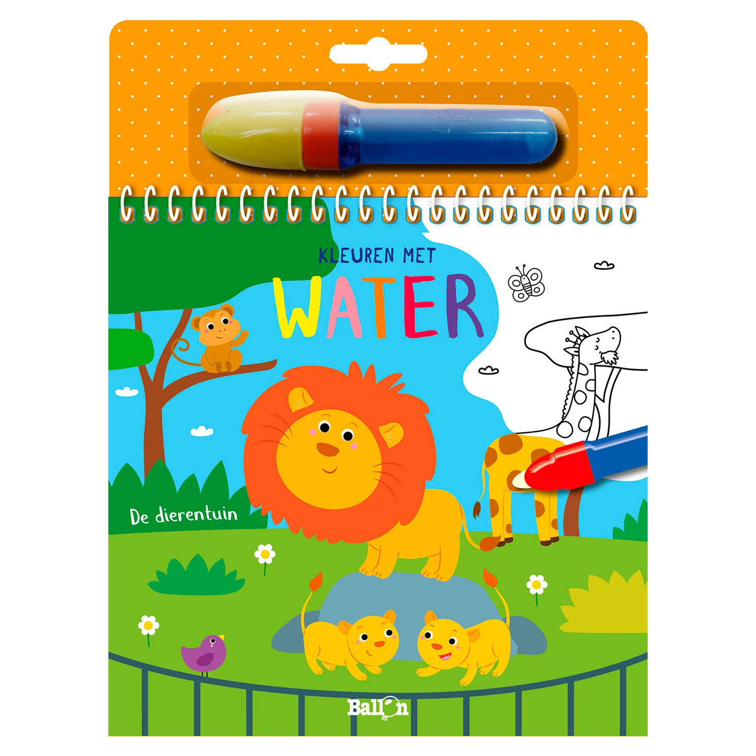 Standaard uitgeverij kleuren met water - dierentuin