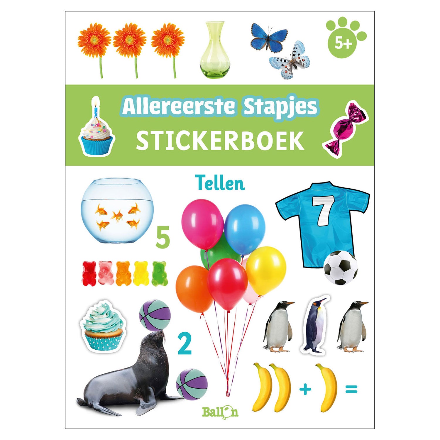 Standaard Uitgeverij - Standaard Uitgeverij Allereerste stapjes stickerboek - tellen