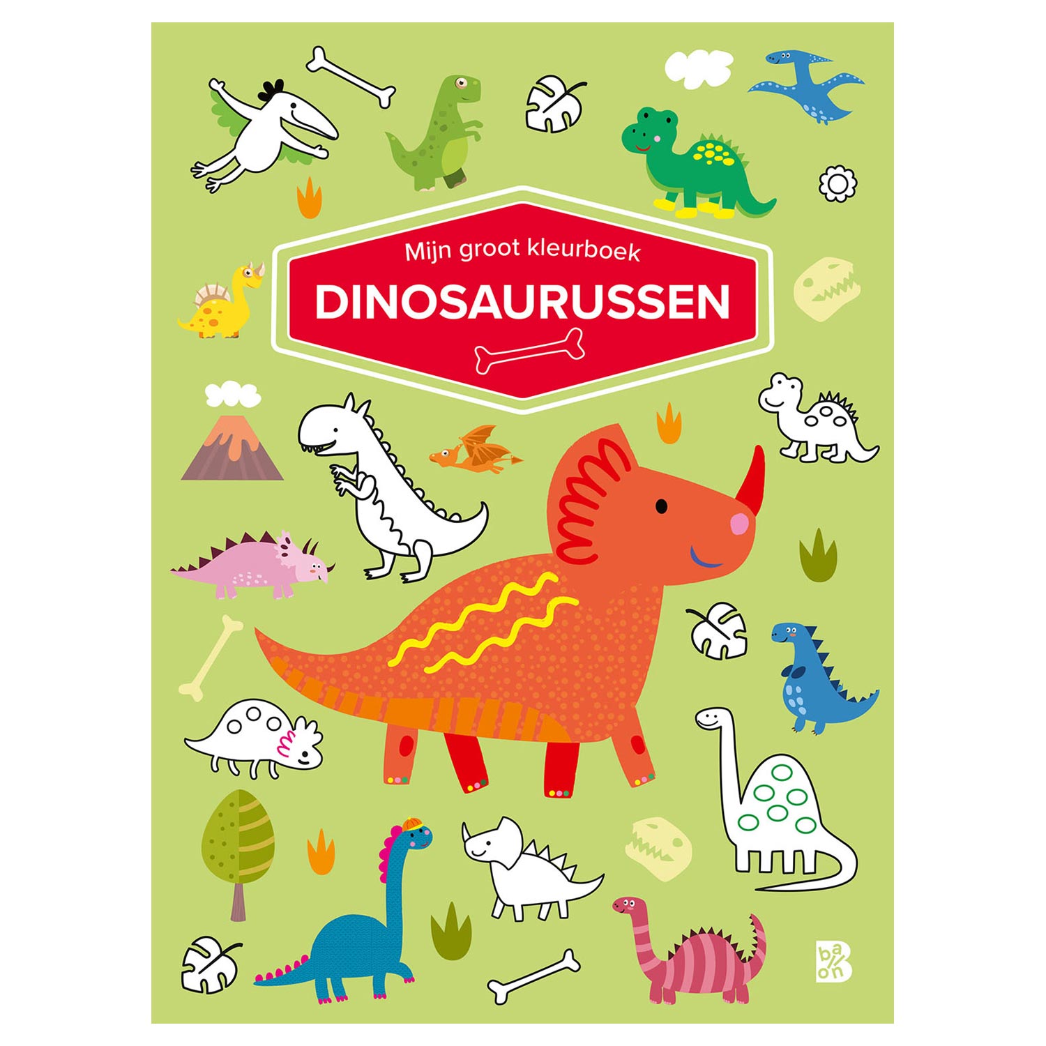 Boek groot kleurboek dinosaurussen | 2 stuks