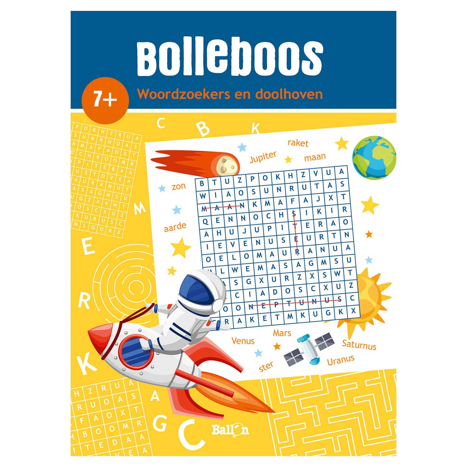 Standaard Uitgeverij - Standaard Uitgeverij Bolleboos - woordzoekers en doolhoven (7+)