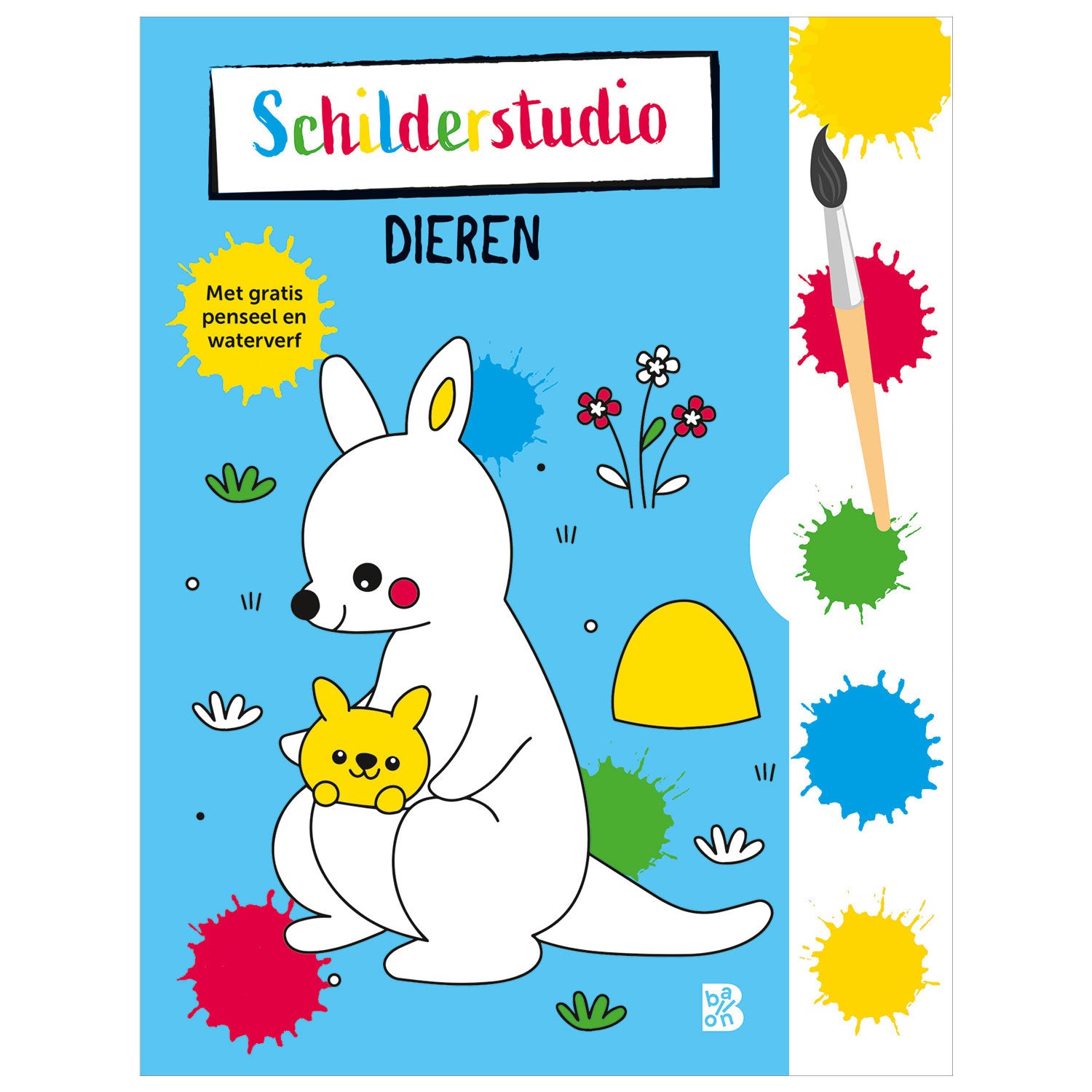 Standaard Uitgeverij - Standaard Uitgeverij Kleurboek met verfpalet en penseel dieren