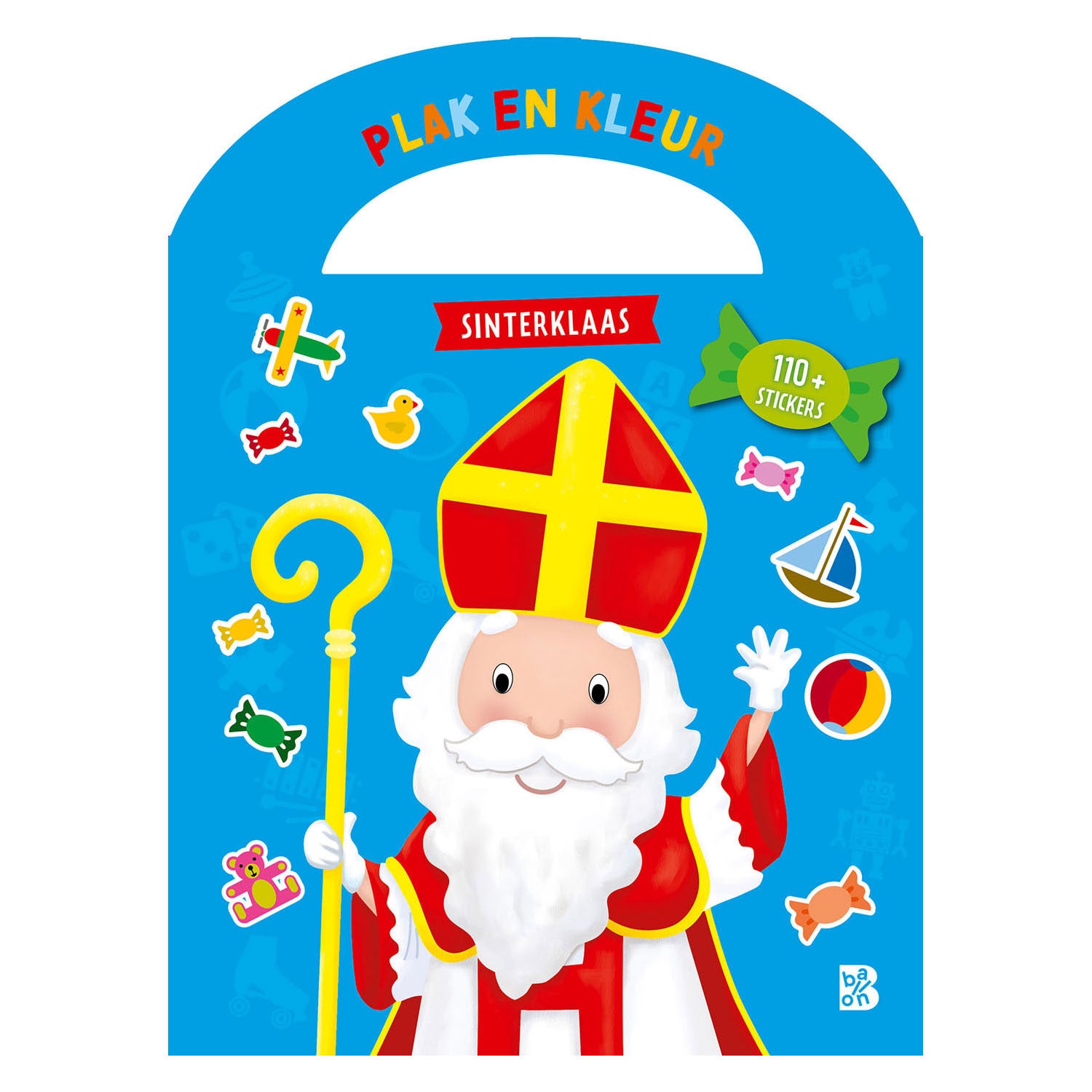 Standaard Uitgeverij - Standaard Uitgeverij Plakken en kleuren sinterklaas - 110 stickers
