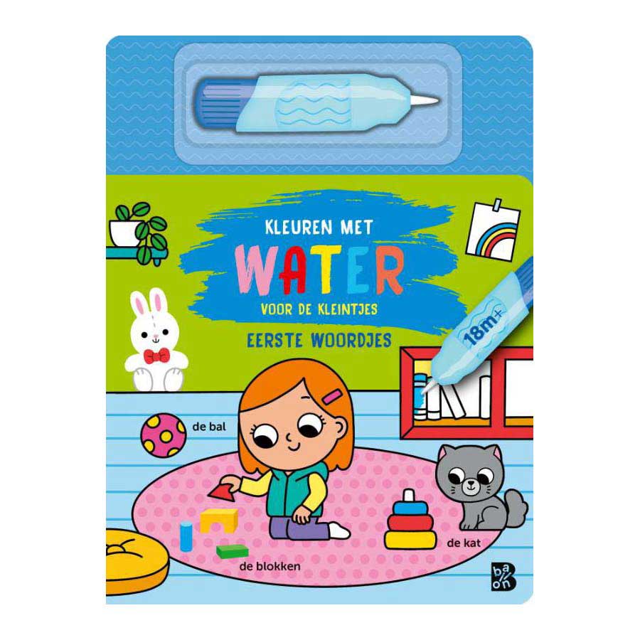Standaard Uitgeverij - Standaard Uitgeverij Kleuren met water voor de kleintjes eerste woordjes 18m+