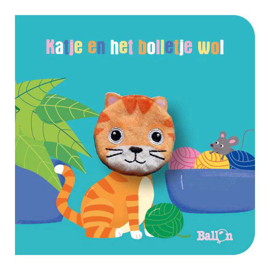 Standaard Uitgeverij - Standaard Uitgeverij Kartonboek met vingerpopje - katje en het bolletje wol