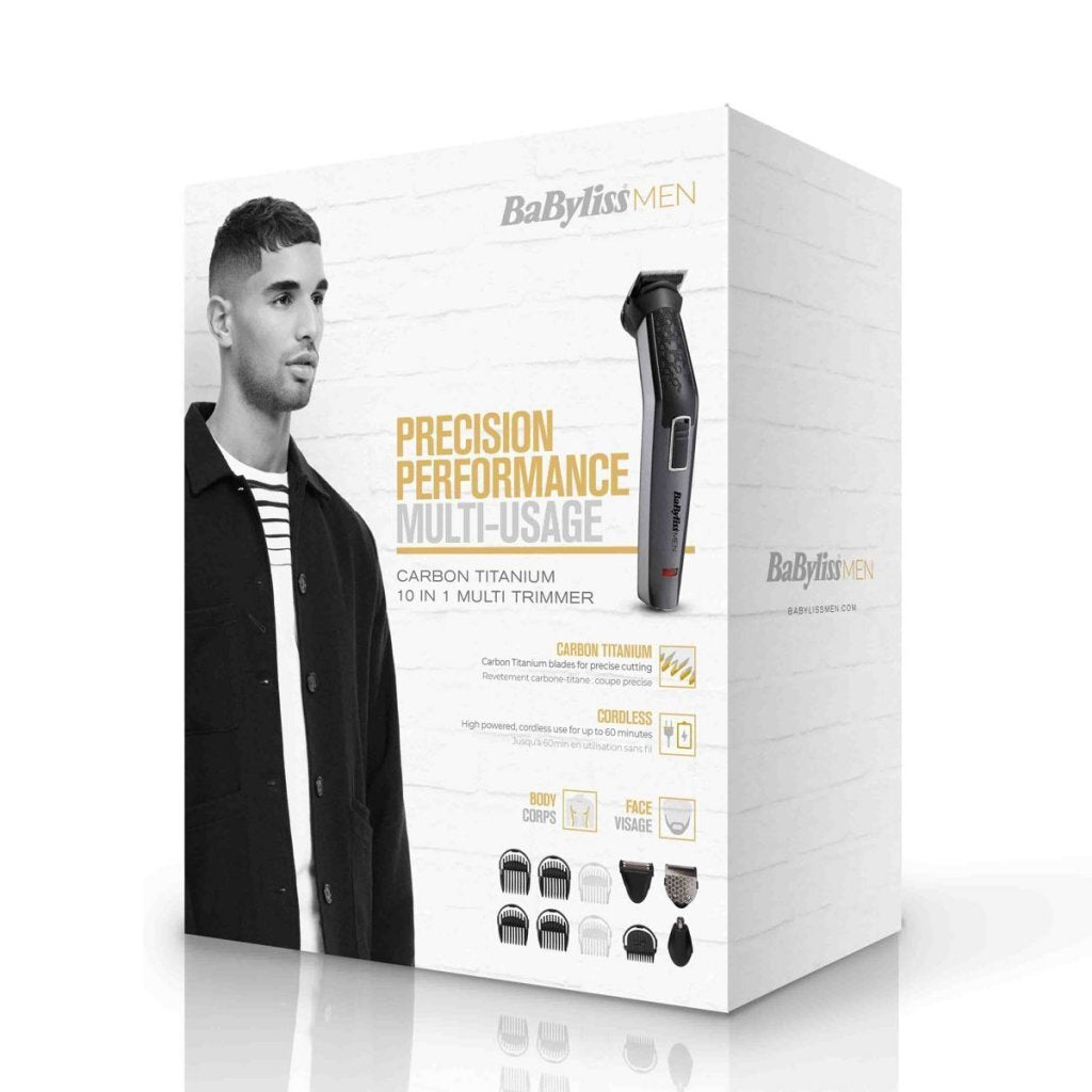Babyliss men mt727e 10-in-1 carbon titanium trimmer