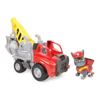 Rubble & Crew - Rubble & Crew - charger’s kraanwagen met speelfiguur en beweegbare onderdelen - paw patrol speelgoed