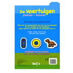Standaard uitgeverij plakken en kleuren - de voertuigen, 2-4 jaar
