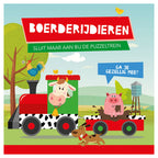 Usborne boek en puzzeltrein boerderijdieren