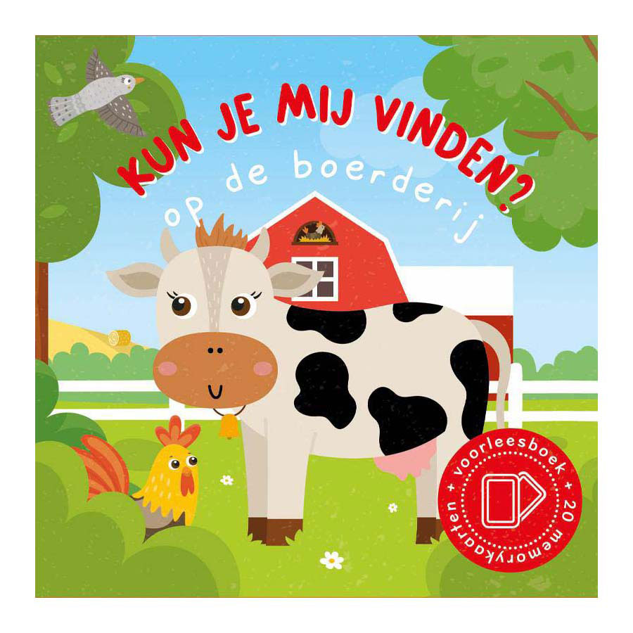 Lantaarn Publishers - Lantaarn Publishers Kun je mij vinden? op de boerderij voorleesboek en 20 memokaarten