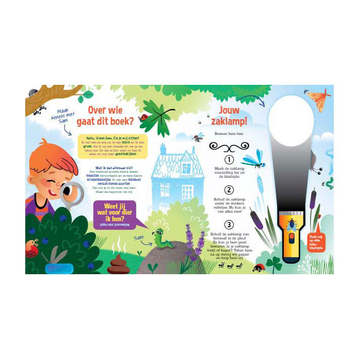 Lantaarn Publishers - Lantaarn Publishers Speuren naar insecten zoekboek met kartonnen zaklamp