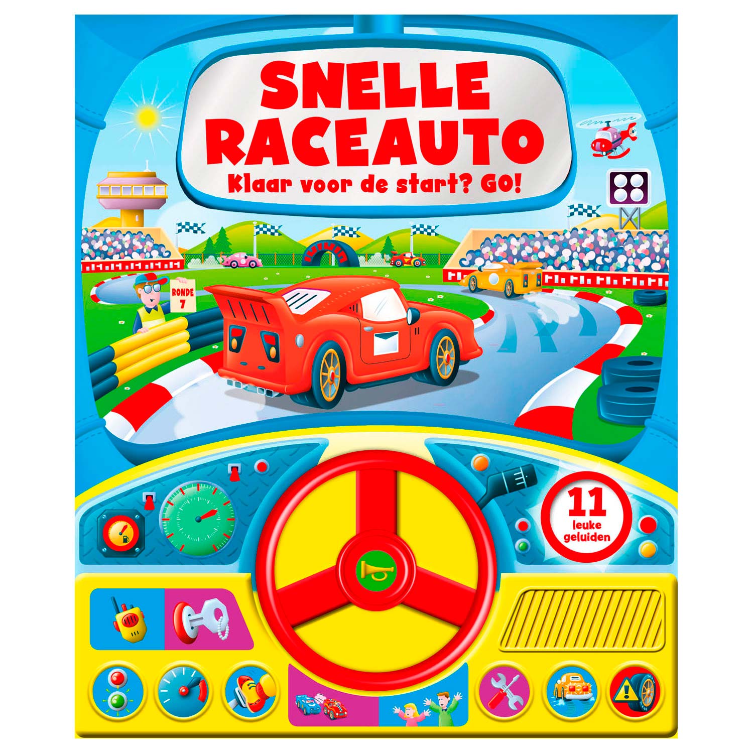 Geluidenboek snelle raceauto