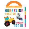 Rebo publishers voelboek voertuigen - hobbelige tractor, glanzende trein