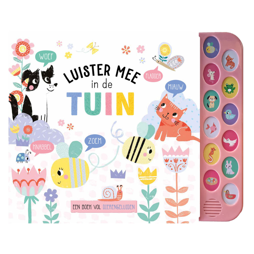 Geluidenboek: luister mee in de tuin. 4+