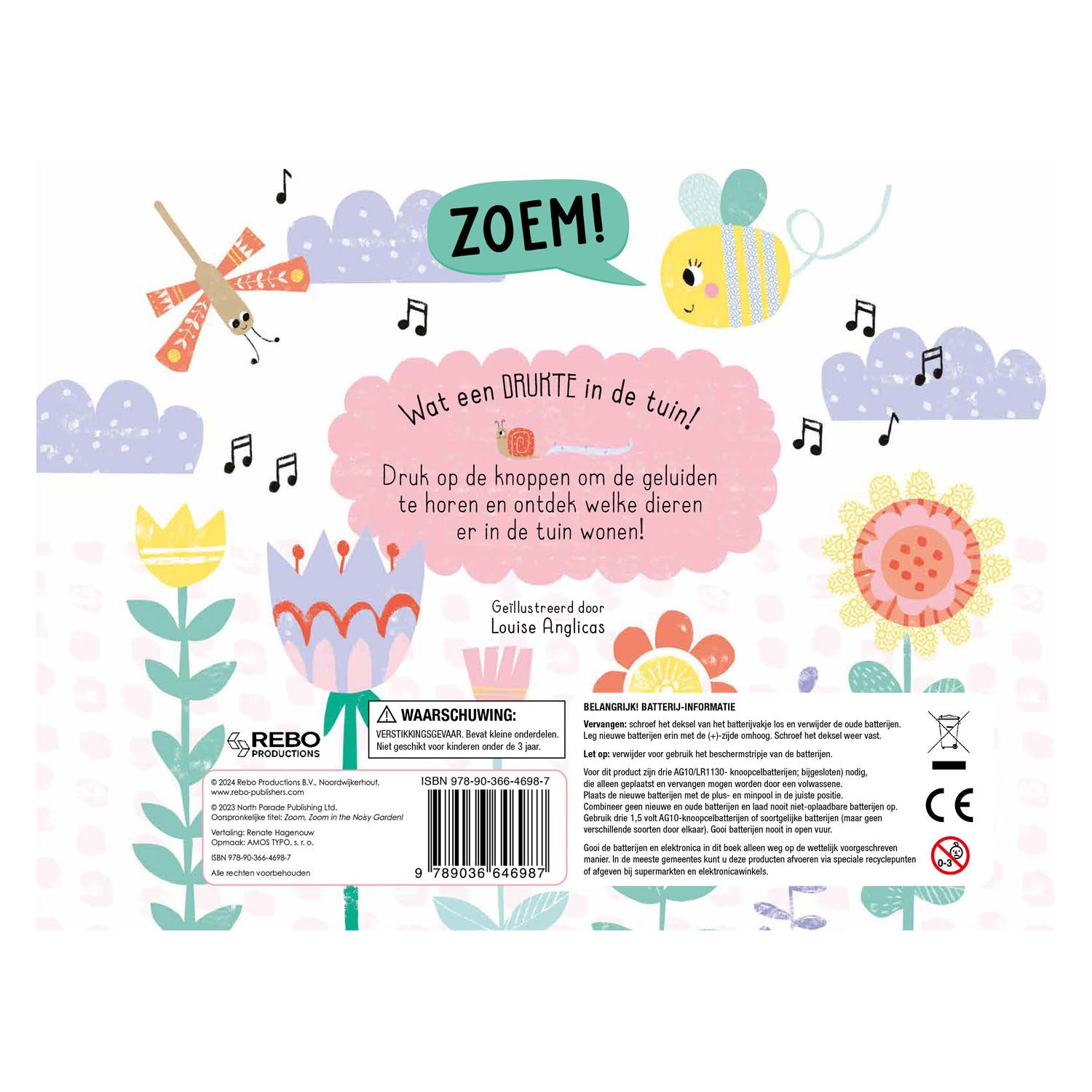 Geluidenboek: luister mee in de tuin. 4+