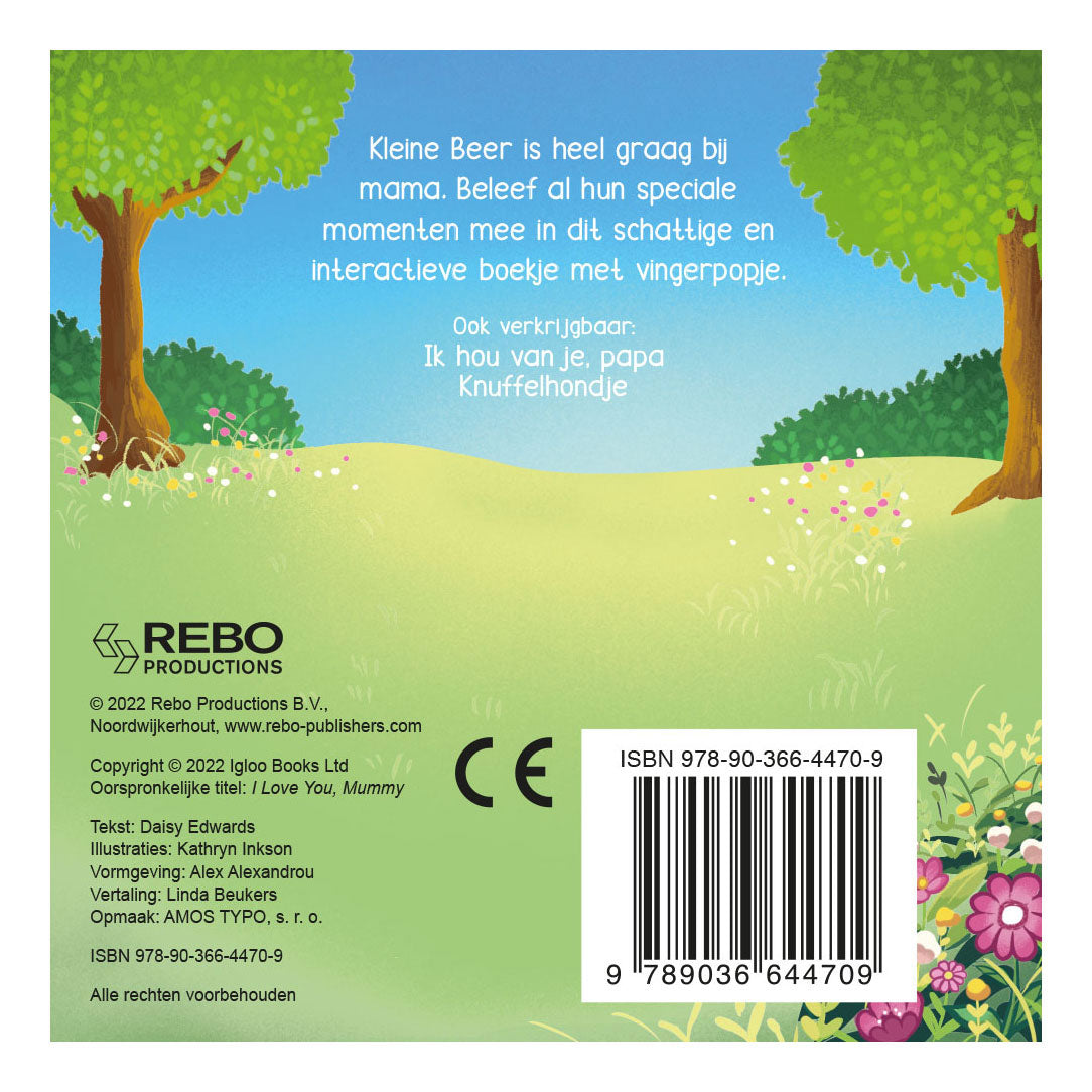 Rebo publishers vingerpopboekje: ik hou van je mama. 0+