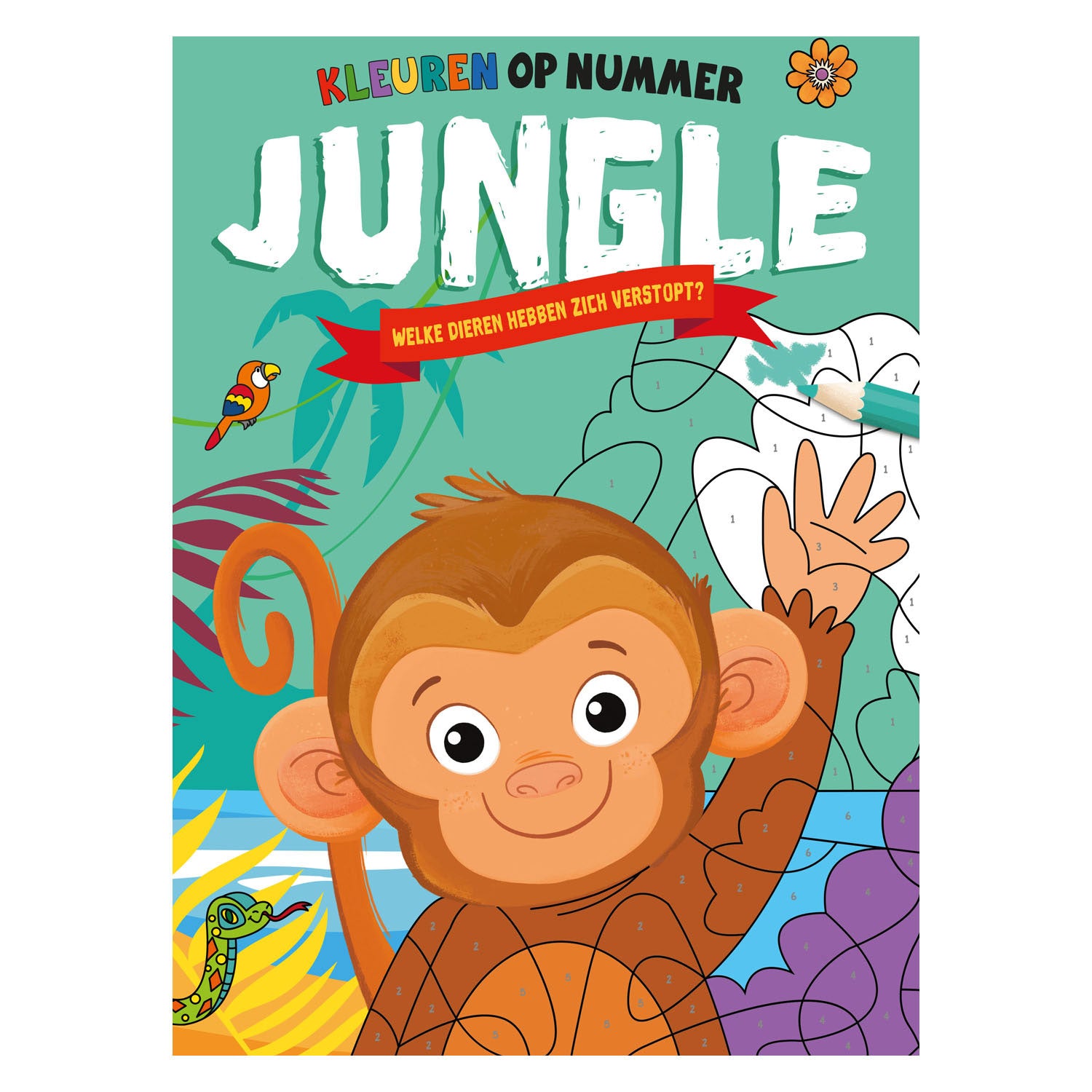 Rebo Publishers - Rebo Publishers Jungle - kleuren op nummer
