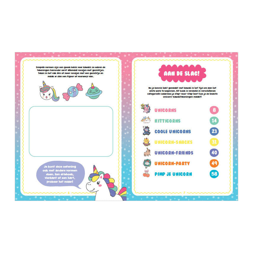 Rebo Publishers - Rebo Publishers Kawaii tekenen - unicorns & friends
