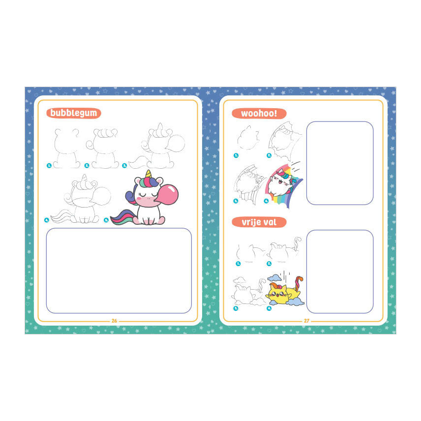 Rebo Publishers - Rebo Publishers Kawaii tekenen unicorns & friends 6+