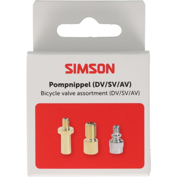 Simson - pompnippel ment 3-delig