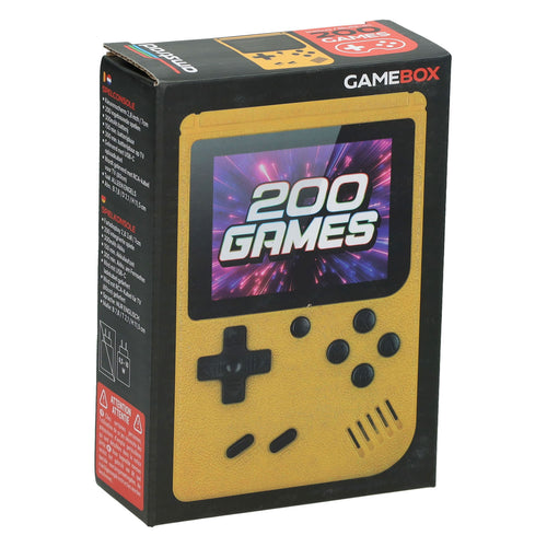 - GAMEBOX - Draagbare Spel Console met 200 Spellen - Geel