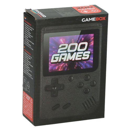 - GAMEBOX - Draagbare Spel Console met 200 Spellen - Zwart