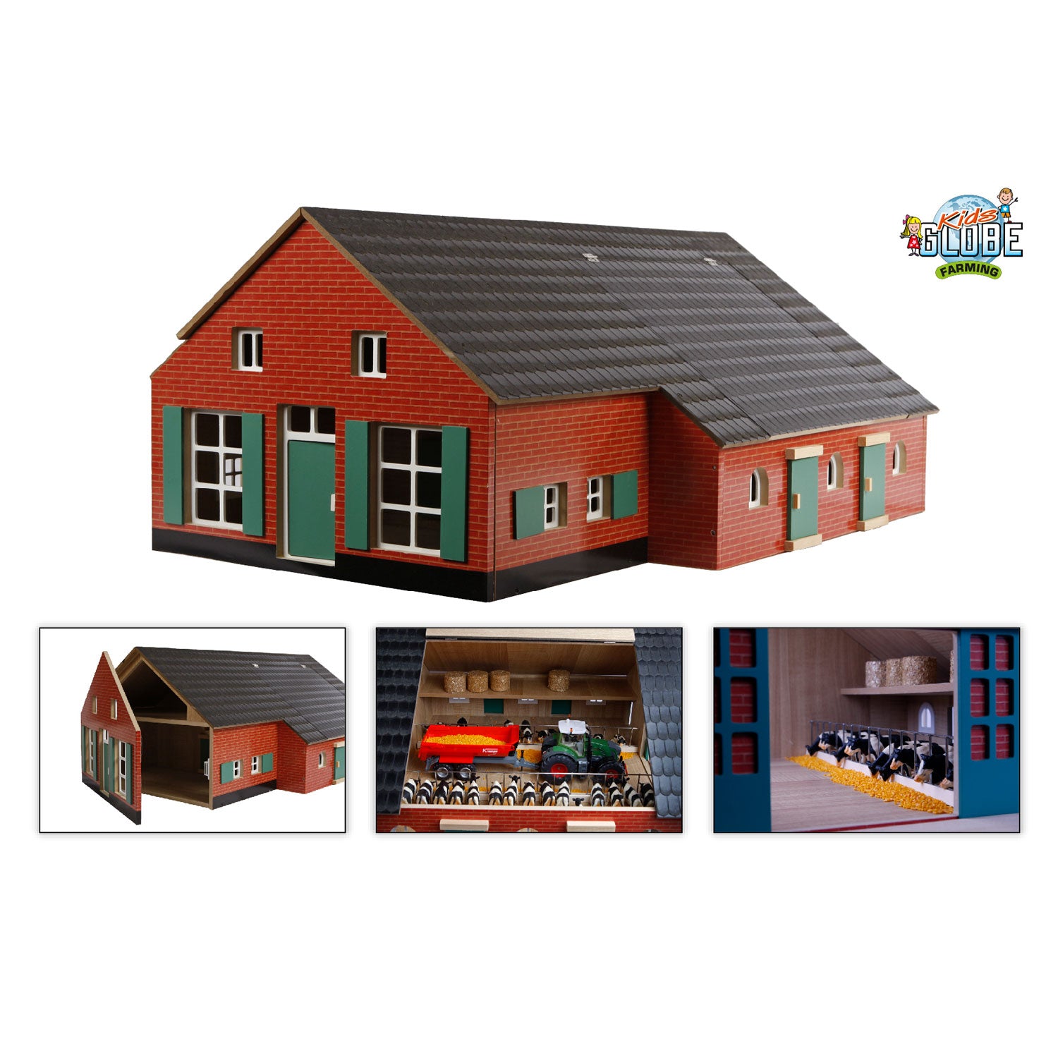 Kids GLOBE - Kids GLOBE boerderij woonhuis met stal 1:32