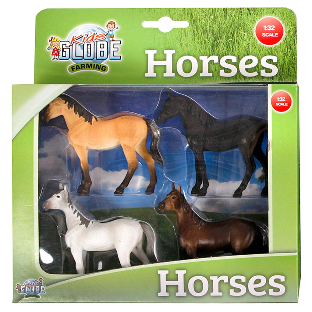 Kids GLOBE - Kids GLOBE paarden 4 stuks 1:32