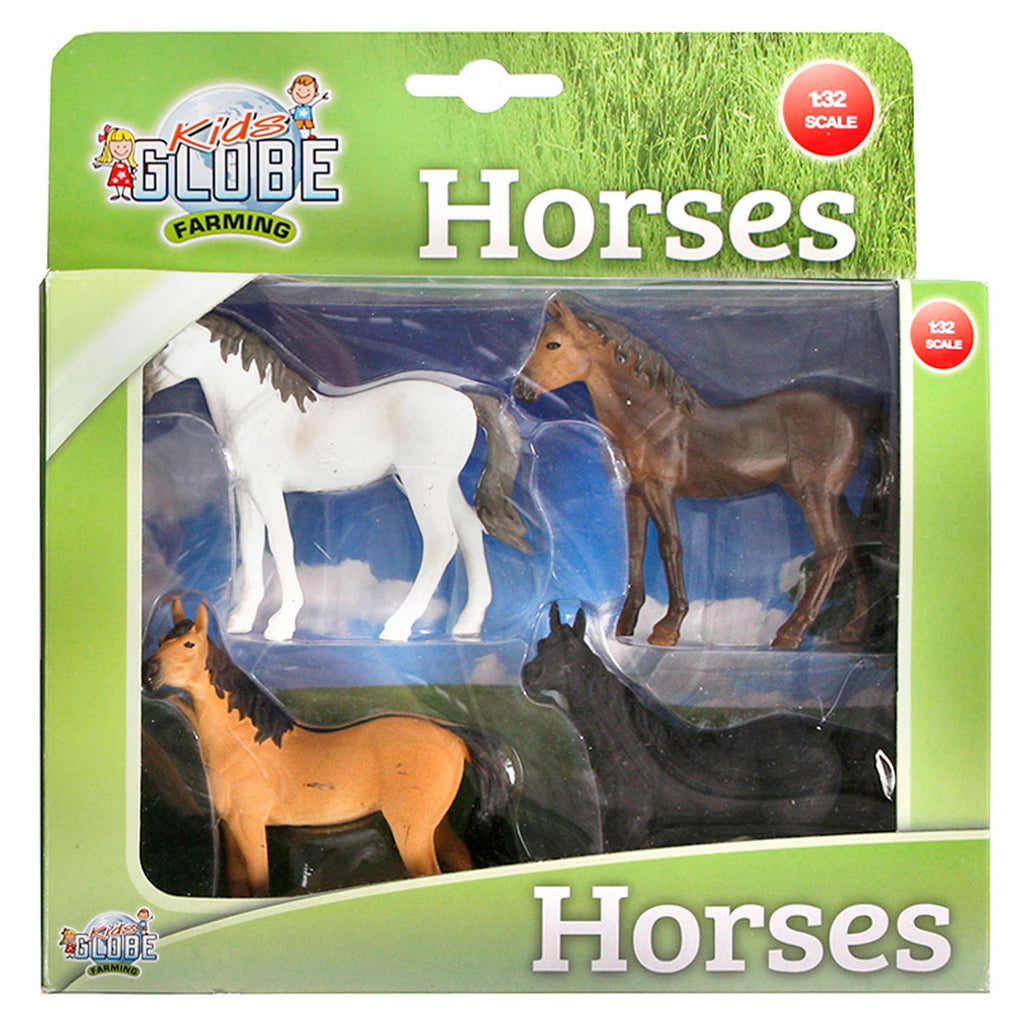 Kids GLOBE - Kids GLOBE paarden 4 stuks 1:32