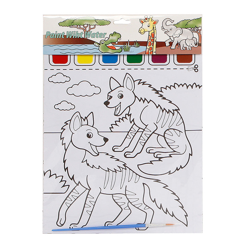 Coloriage animaux avec de la peinture