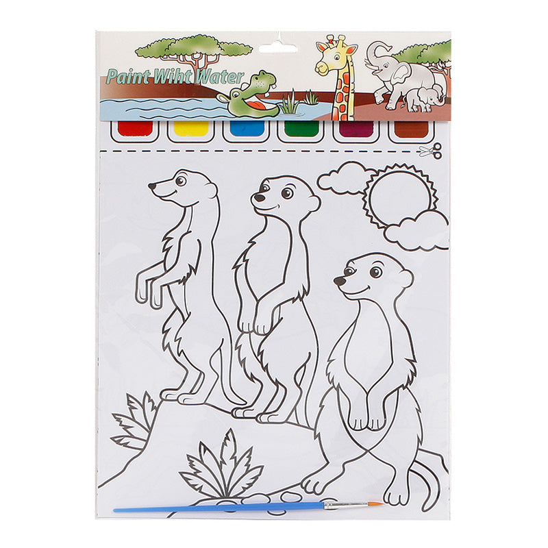 Coloriage animaux avec de la peinture